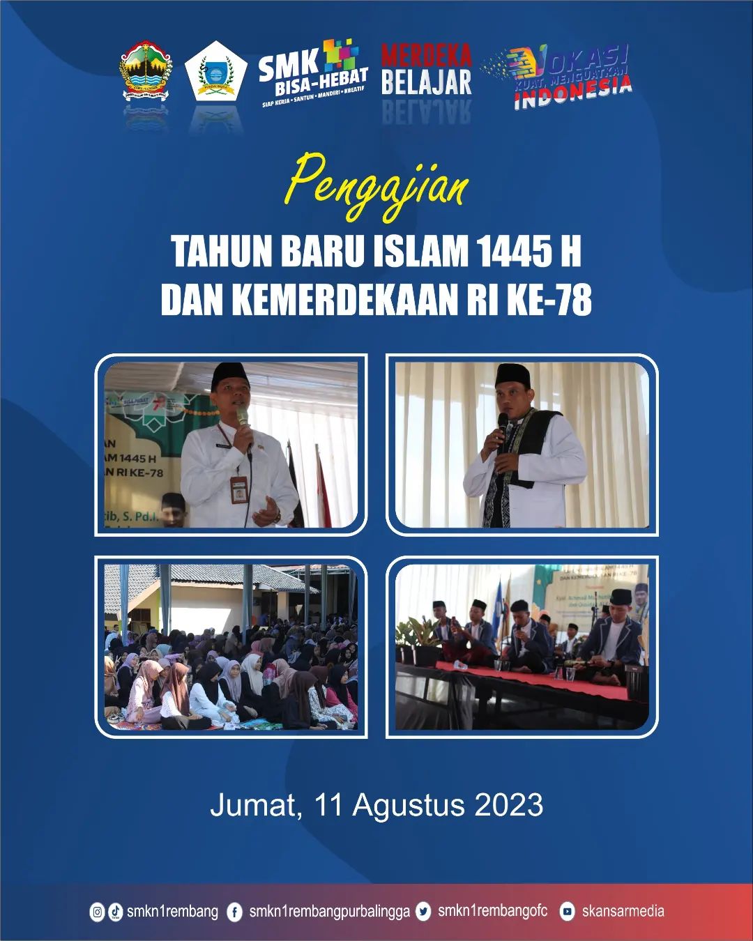 Kegiatan Pengajian Tahun Baru Islam 1445 H dan Kemerdekaan RI Ke-78