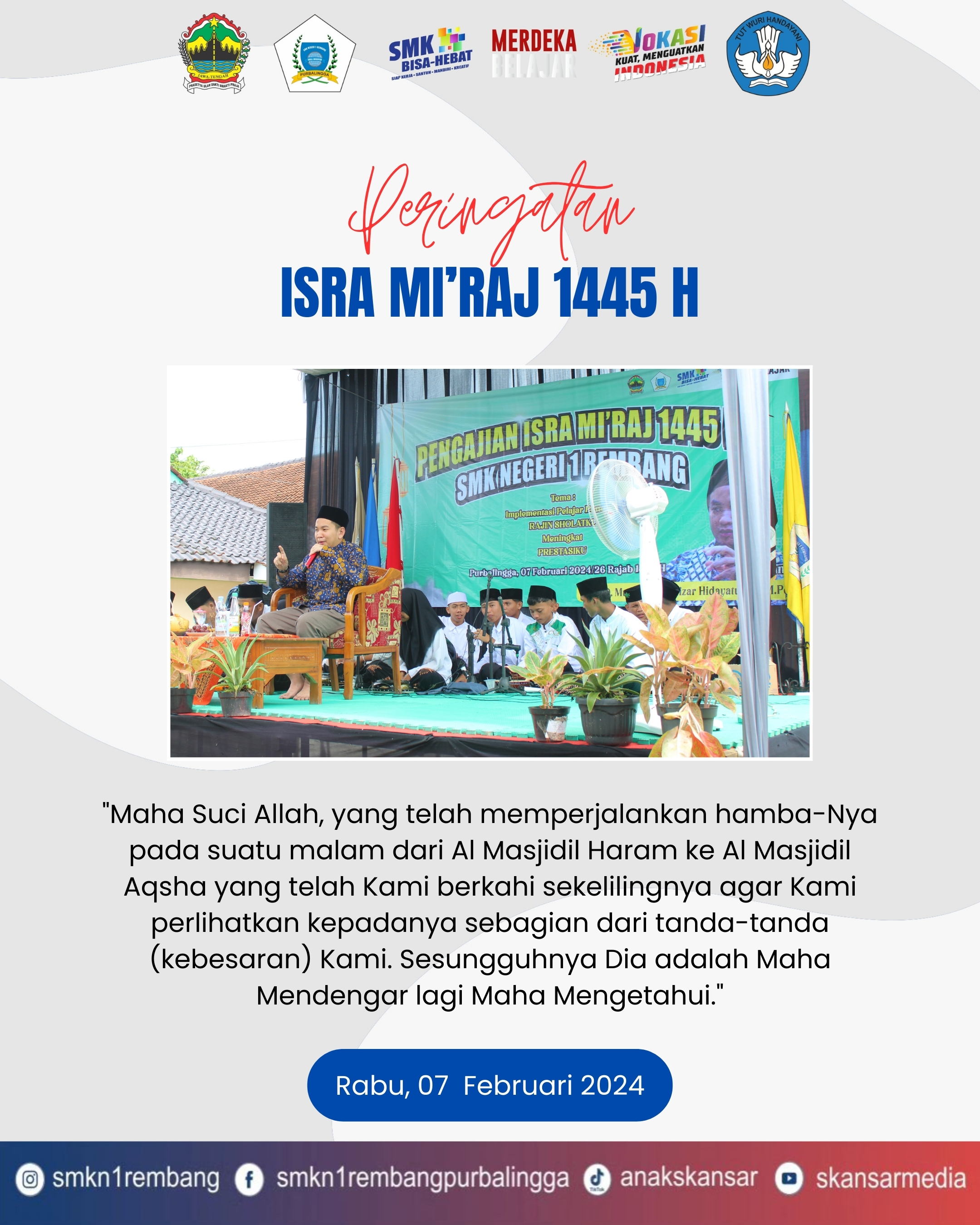Peringatan Isra Mi'raj 1445 Hijriah