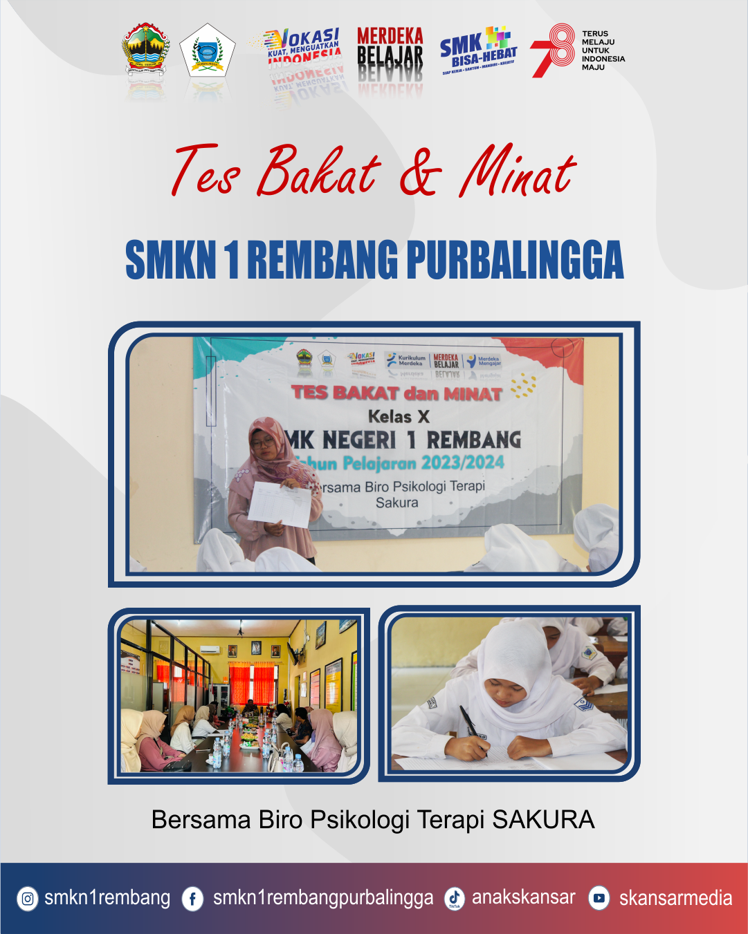 Tes Bakat dan Minat kelas X SMKN 1 Rembang